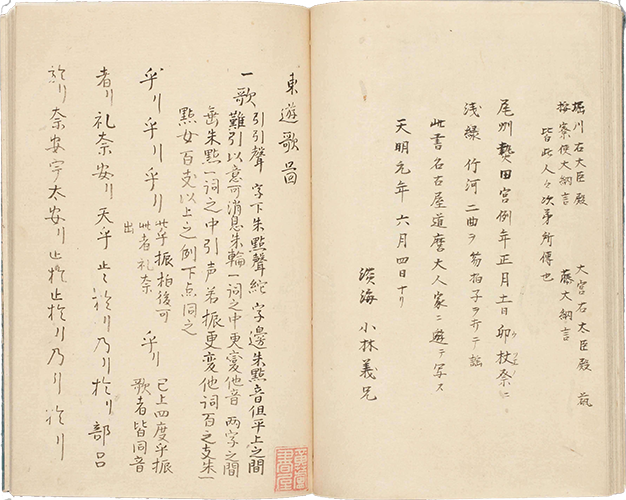 東遊歌図・風俗 安永7年（1778）写 半紙本1冊