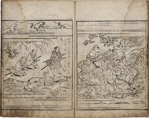 武家義理物語 貞享5年（1688）刊 大本16冊 大坂安井加兵衛版 取合わせ本