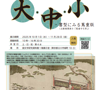 特設コーナー「蔦重、圧巻。大・中・小～書型に見る蔦重版（五館連携展示「蔦重手引草」）」